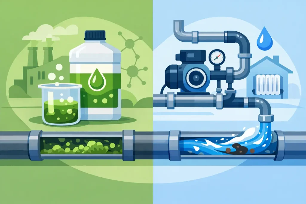 Chemical Clean Versus System Flush: Which Works?